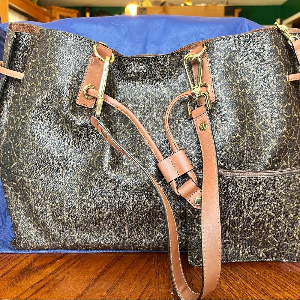 Calvin Klein Monogram Tote Bag